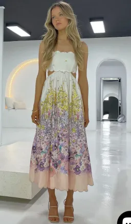 Zimmermann Jude Scallop Midi Dress Size AU 8 for rent on The Volte - image 1