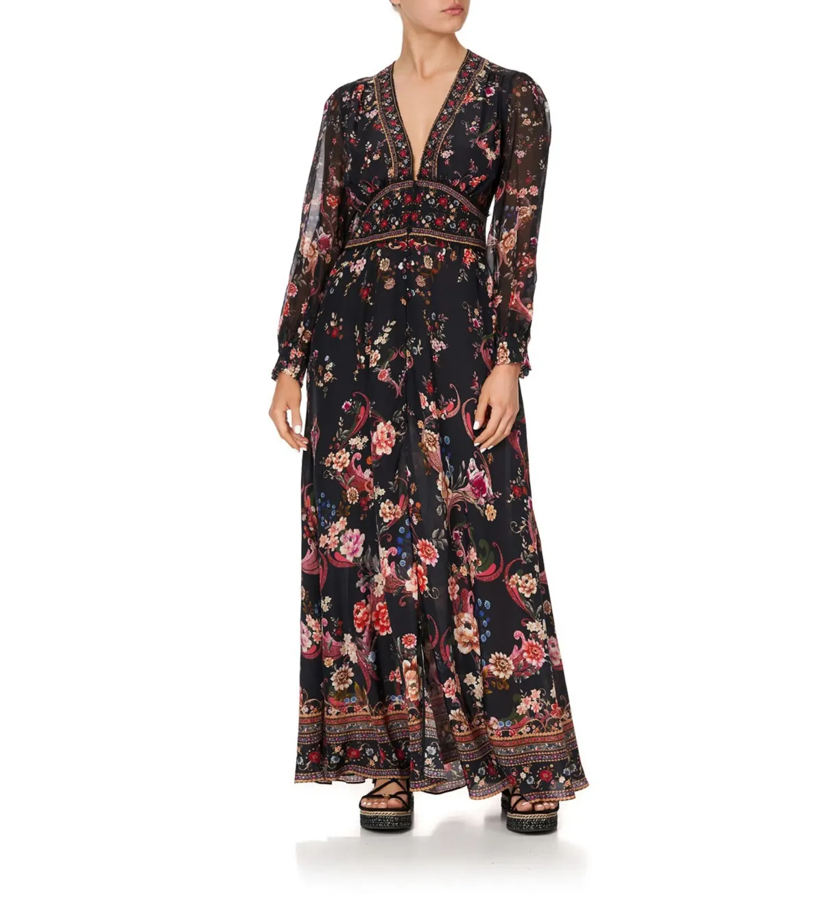Camilla A Girl Like You Button Dress With Shaped WaistbandSize XXXL/Au 20 - Image 1