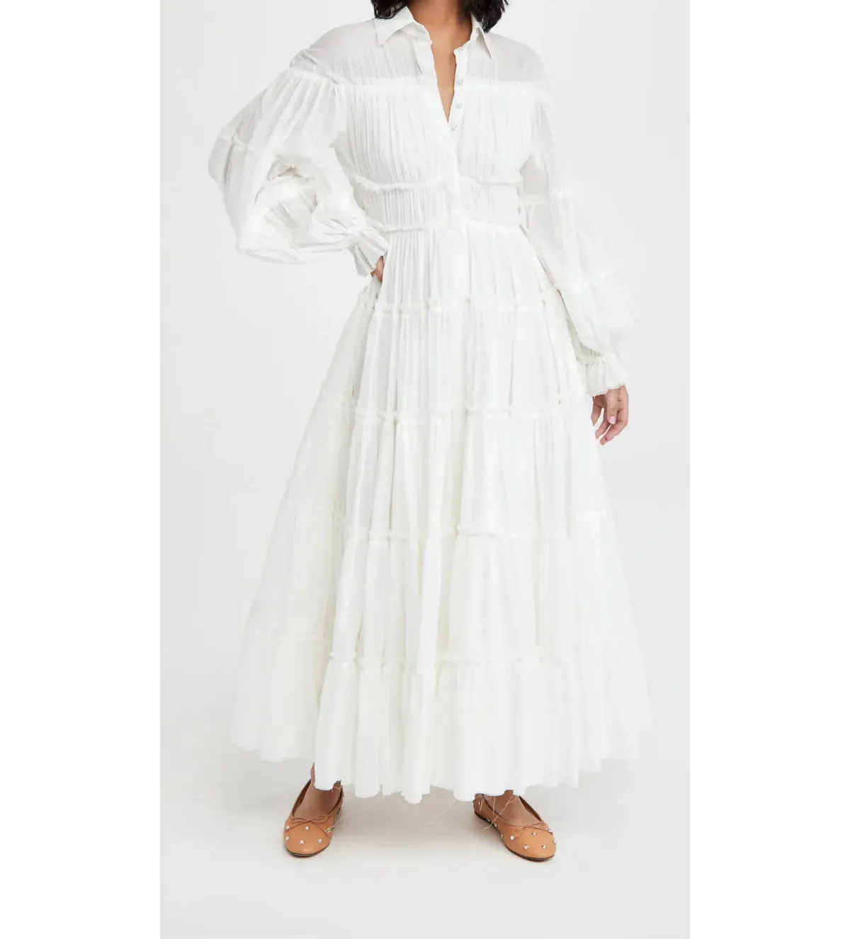 Aje Serenity Maxi Dress White Size 8 - Image 1