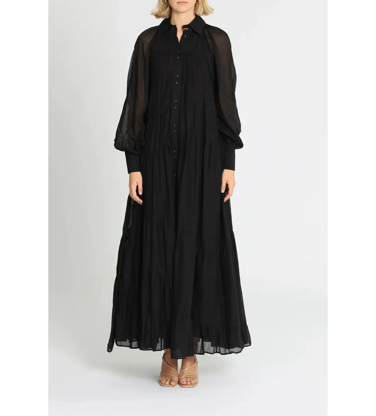 AJE Musing Smock Maxi Dress Black Size 8 - Image 1