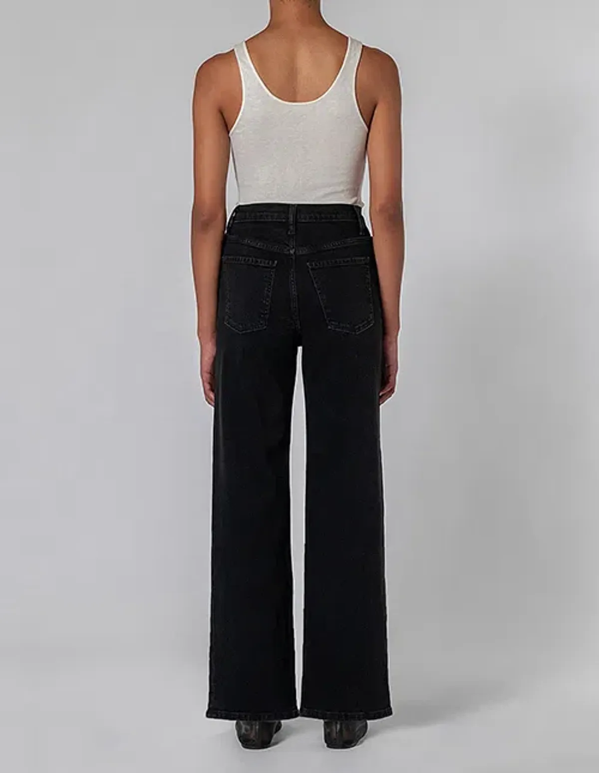 Nobody Denim Milla Wide Leg 32" Long Jean Black Size AU 14 - Image 3