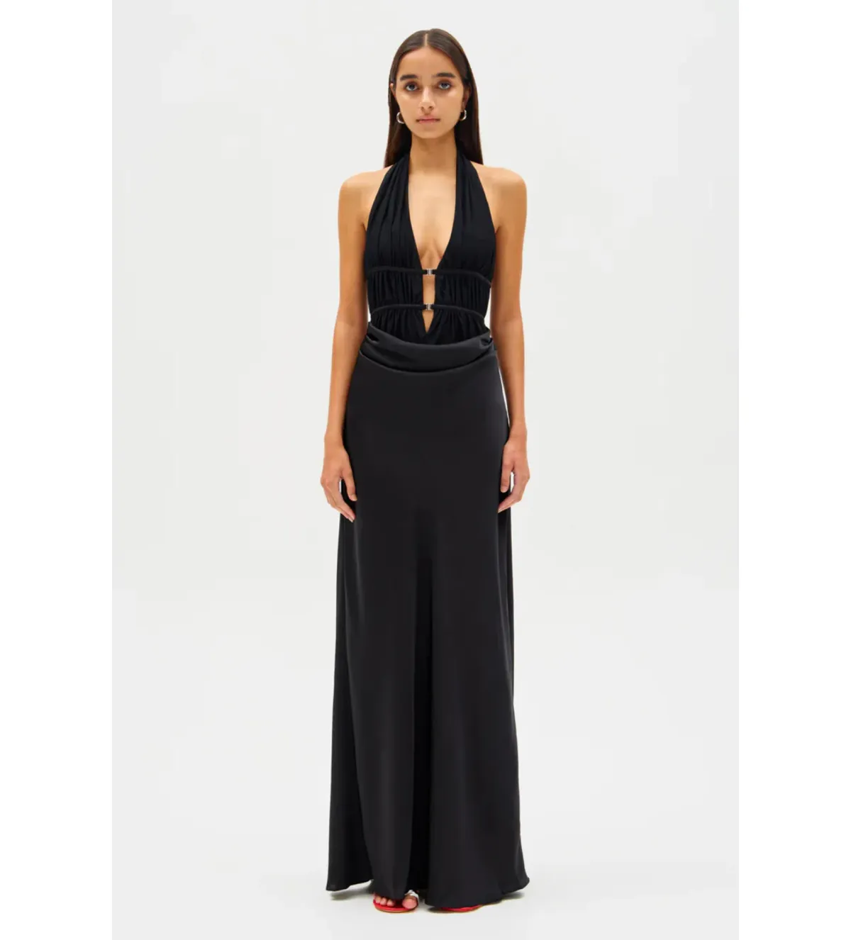 Misha Celine Satin Maxi Dress Size 6/XS - Image 1