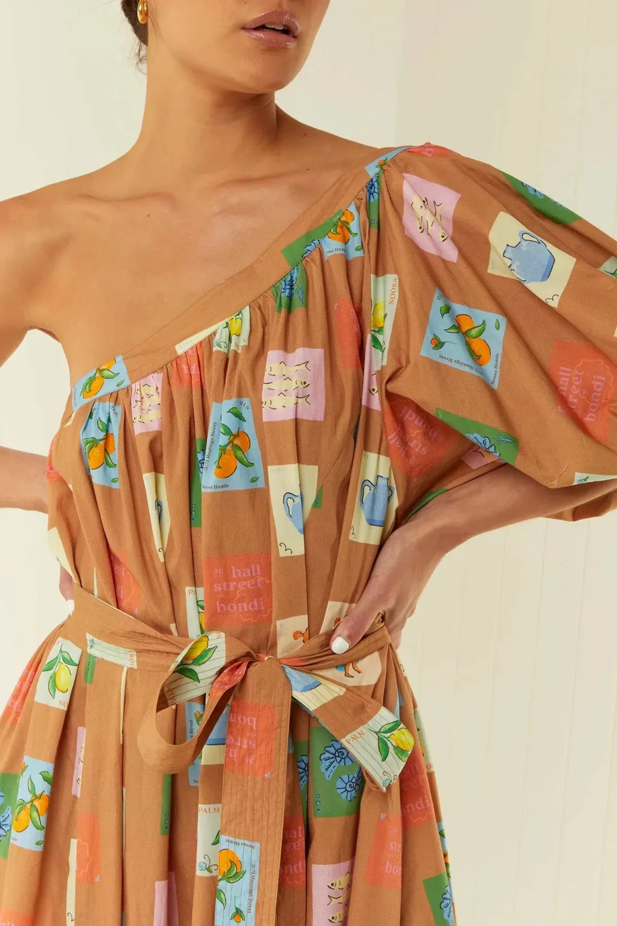Palm Noosa Lotus Maxi Dress in Brown Print Size 12  - Image 4