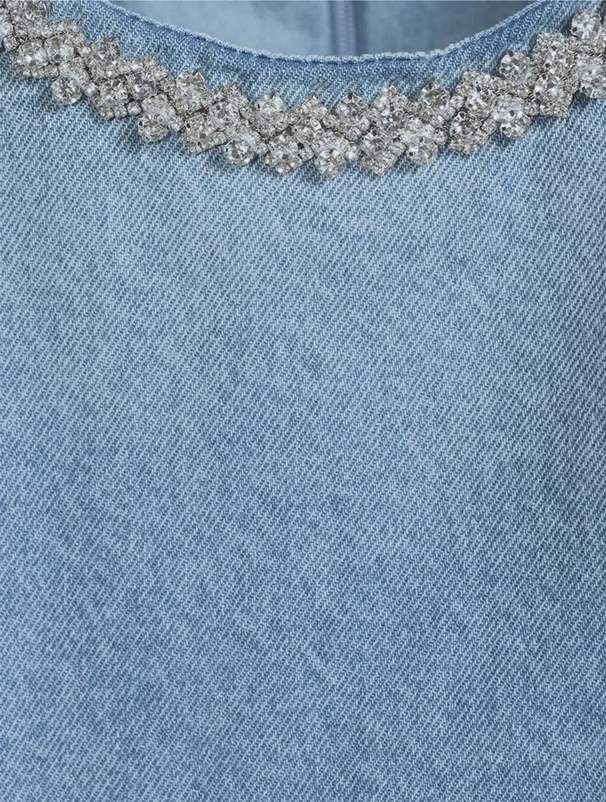 Zimmermann Crush Embellished Denim Mini Dress Blue Moon Size 0 / AU 8 - Image 6