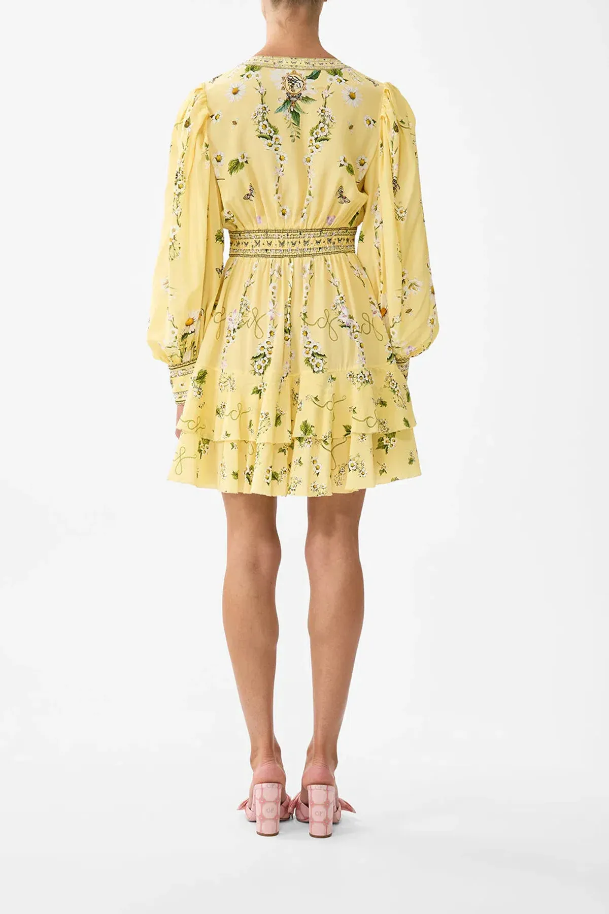 Camilla Button Front Frill Dress in Yellow Size XXL / AU 18 - Image 3