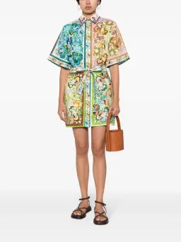 Alemais Dreamer Mini Shirt Dress Multi Print Size 10 for rent on The Volte - image 1