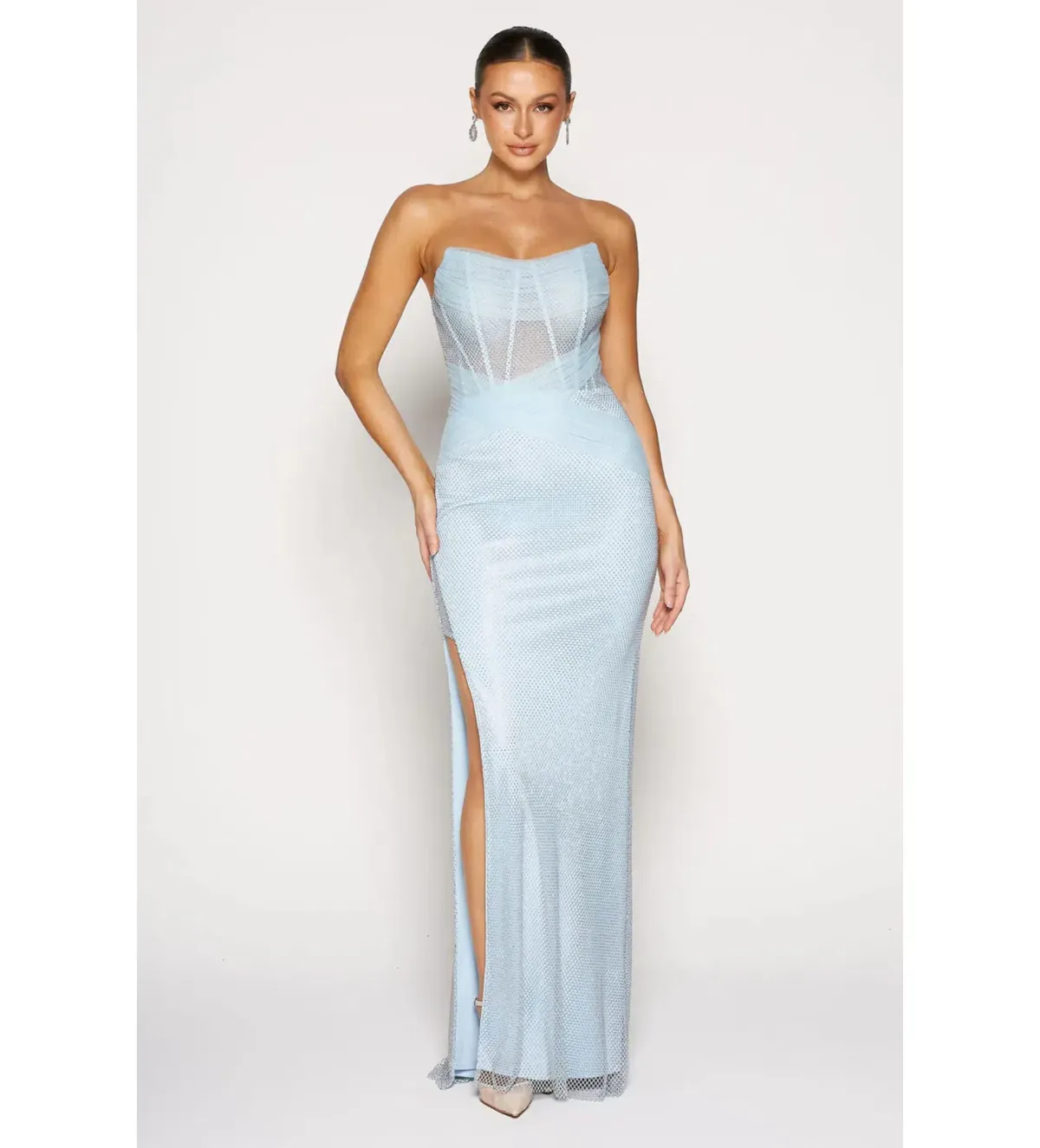 Tania Olsen Alma Formal Gown Pale Blue Size 4 - Image 2