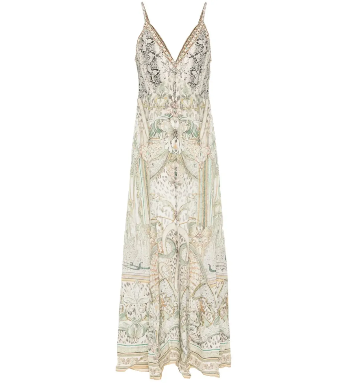 Camilla Tower Tales-print Dress Ivory Size XXL/Au 16 - Image 2