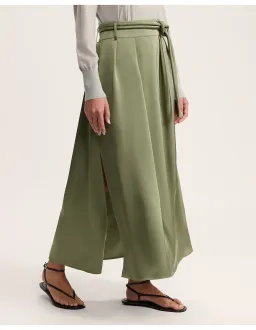 Saba Jayde Belted Midi Skirt Olive Green Size AU 6 for rent on The Volte - image 5