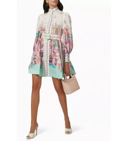 Zimmermann	Jude Buttoned Mini Dress Multi Size 3/Au 14 for rent on The Volte - image 1