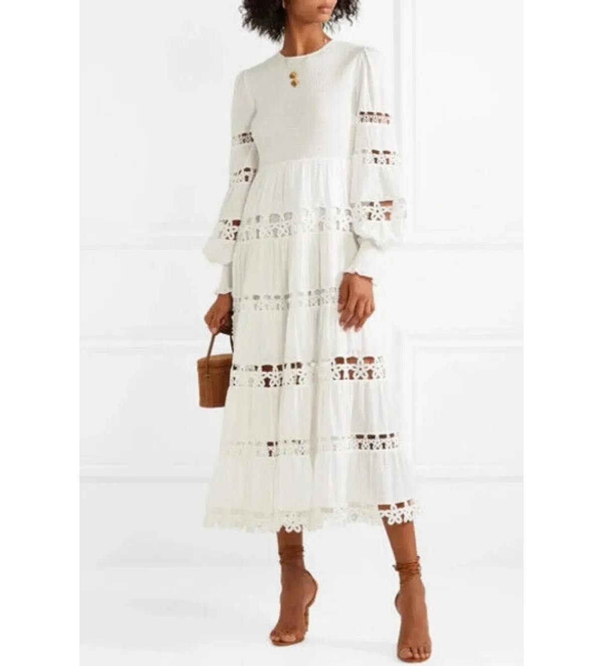 Zimmermann Primrose Daisy Long Dress White Size 0 / Au 8 - Image 1