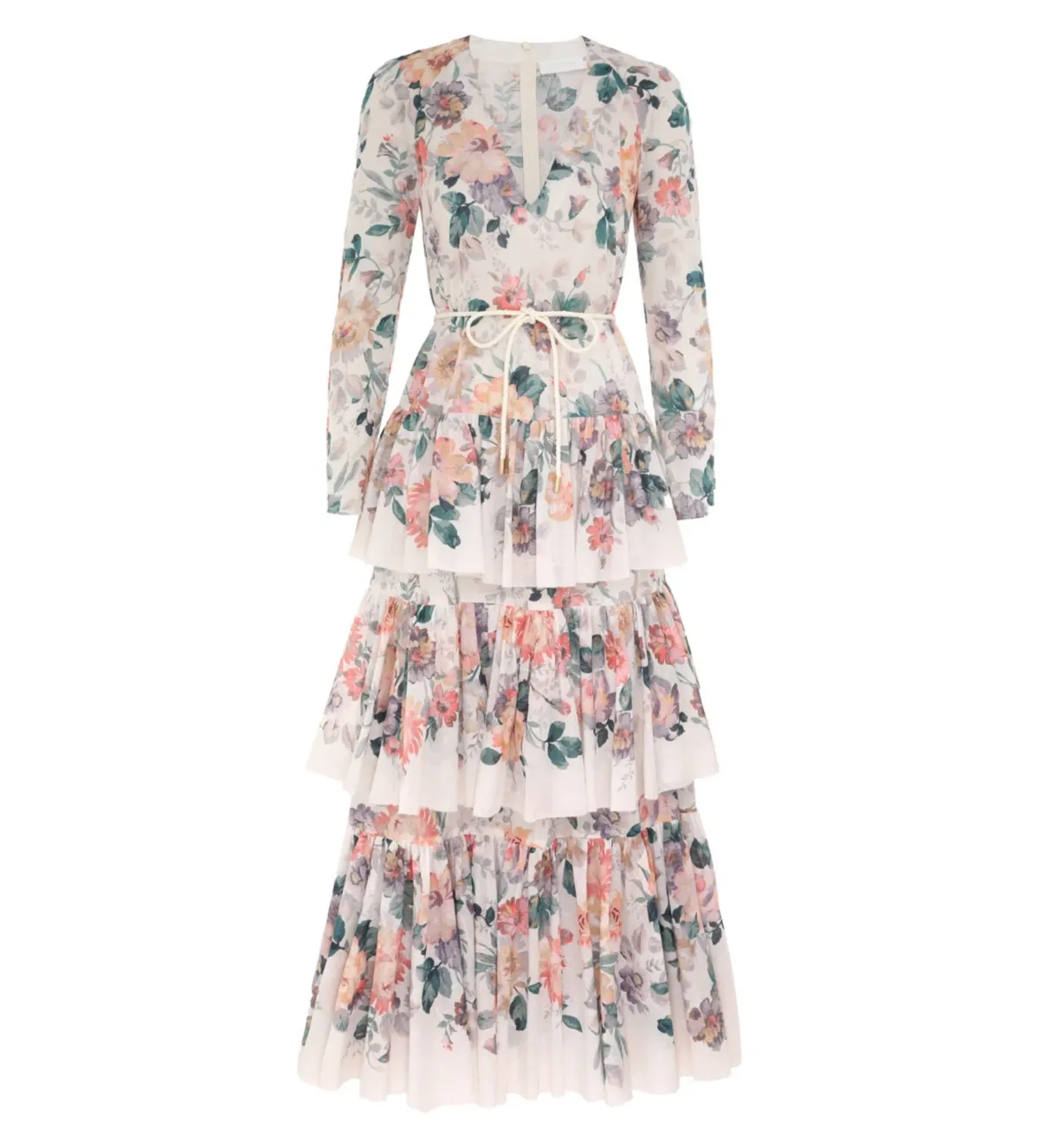 Zimmermann	Acacia Tiered Maxi Dress Mult Size 1/Au 10 - Image 2