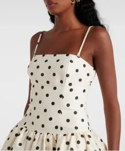 Self Portrait Polka-dot Taffetta Corset Dress Size 12 for rent on The Volte - image 2
