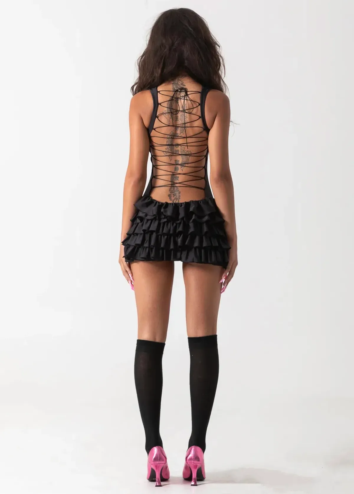 Bye Bambi Madison Mini Dress Black Size AU 10 - Image 4