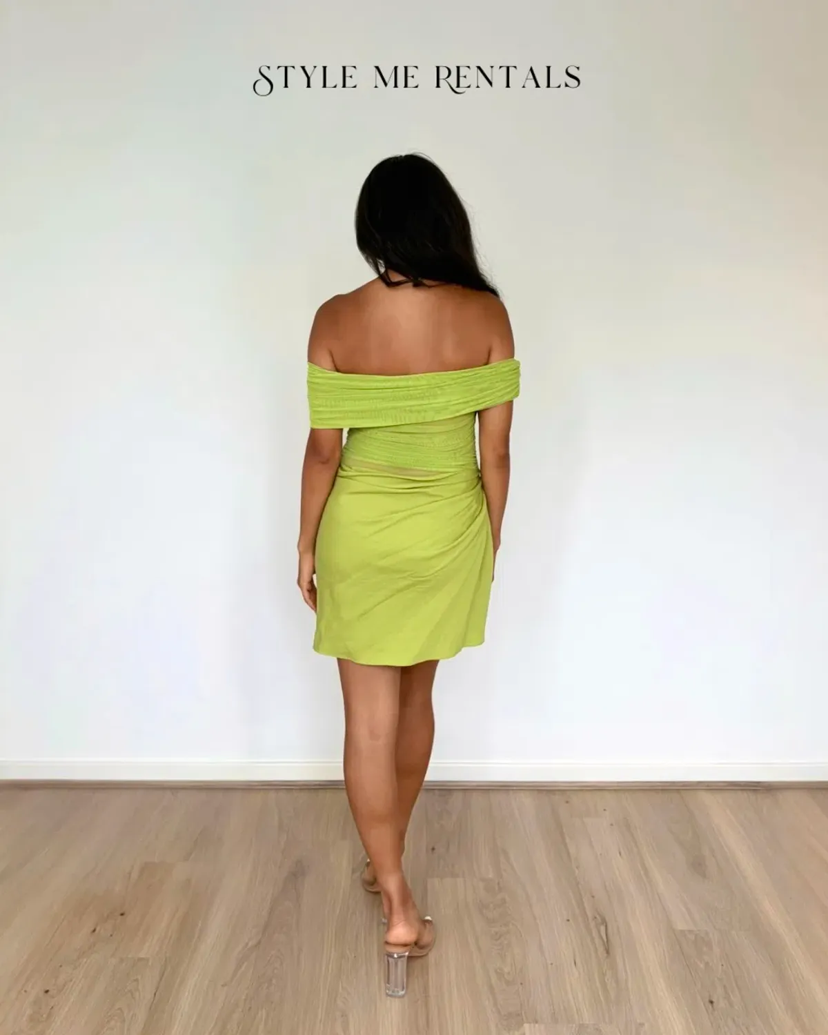 Benni Nico Off Shoulder Mini Dress Apple Size 6 - Image 4