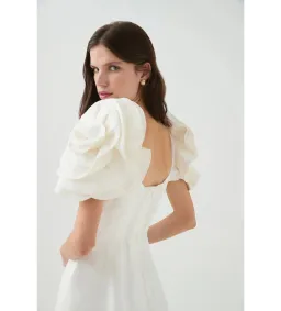 Aje Twyla Mini Dress Ivory Size AU 10 for rent on The Volte - image 4