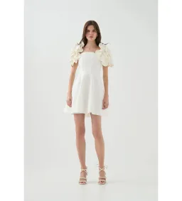 Aje Twyla Mini Dress Ivory Size AU 12 for rent on The Volte - image 1