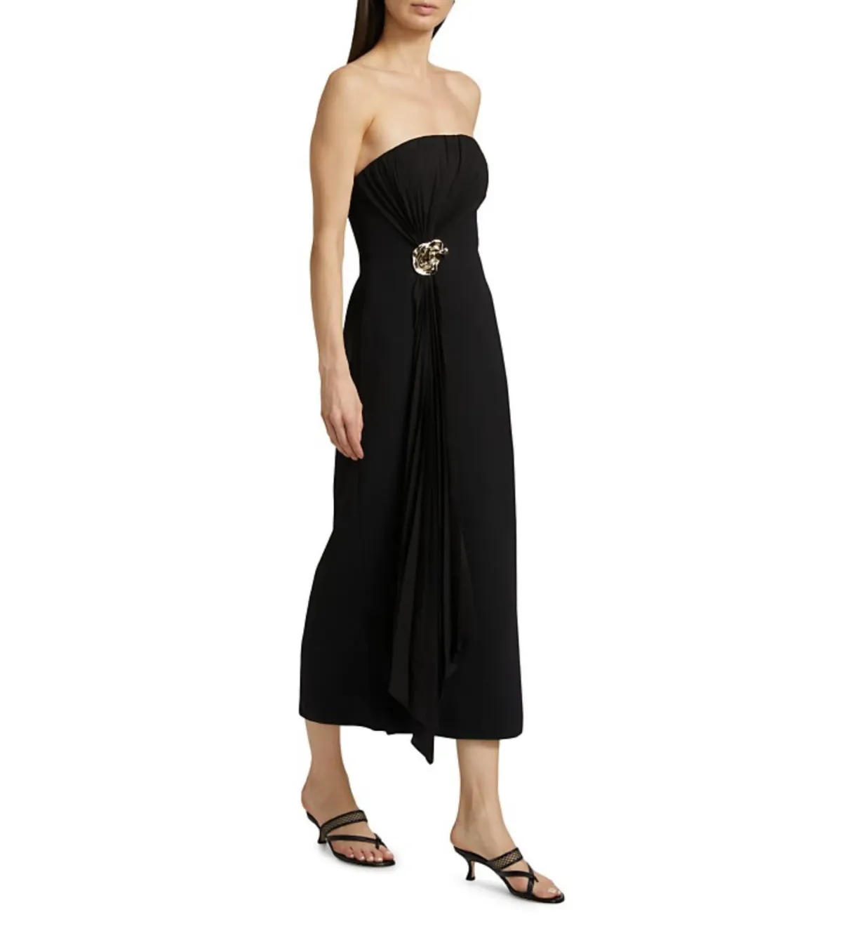 Acler Whitnell Bandeau Midi Dress Black Size AU 12 - Image 1