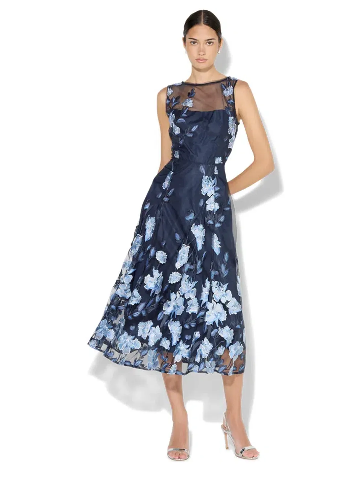 Montique Clara Dress Midi Navy Size AU 14 - Image 2