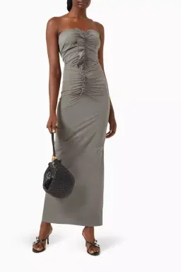 Paris Georgia Minimal Ruffle Top & Skirt Set Grey Size 10 for rent on The Volte - image 3
