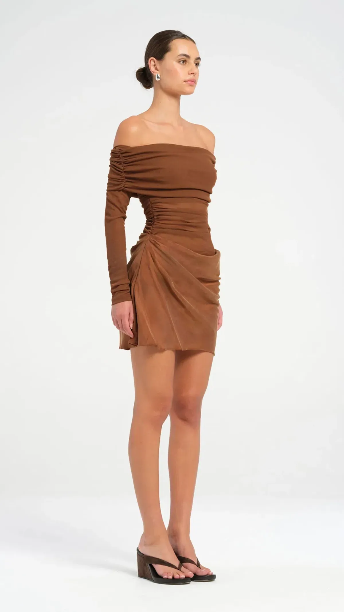 Benni Luca Mini Dress in Cocoa Size 8 - Image 2