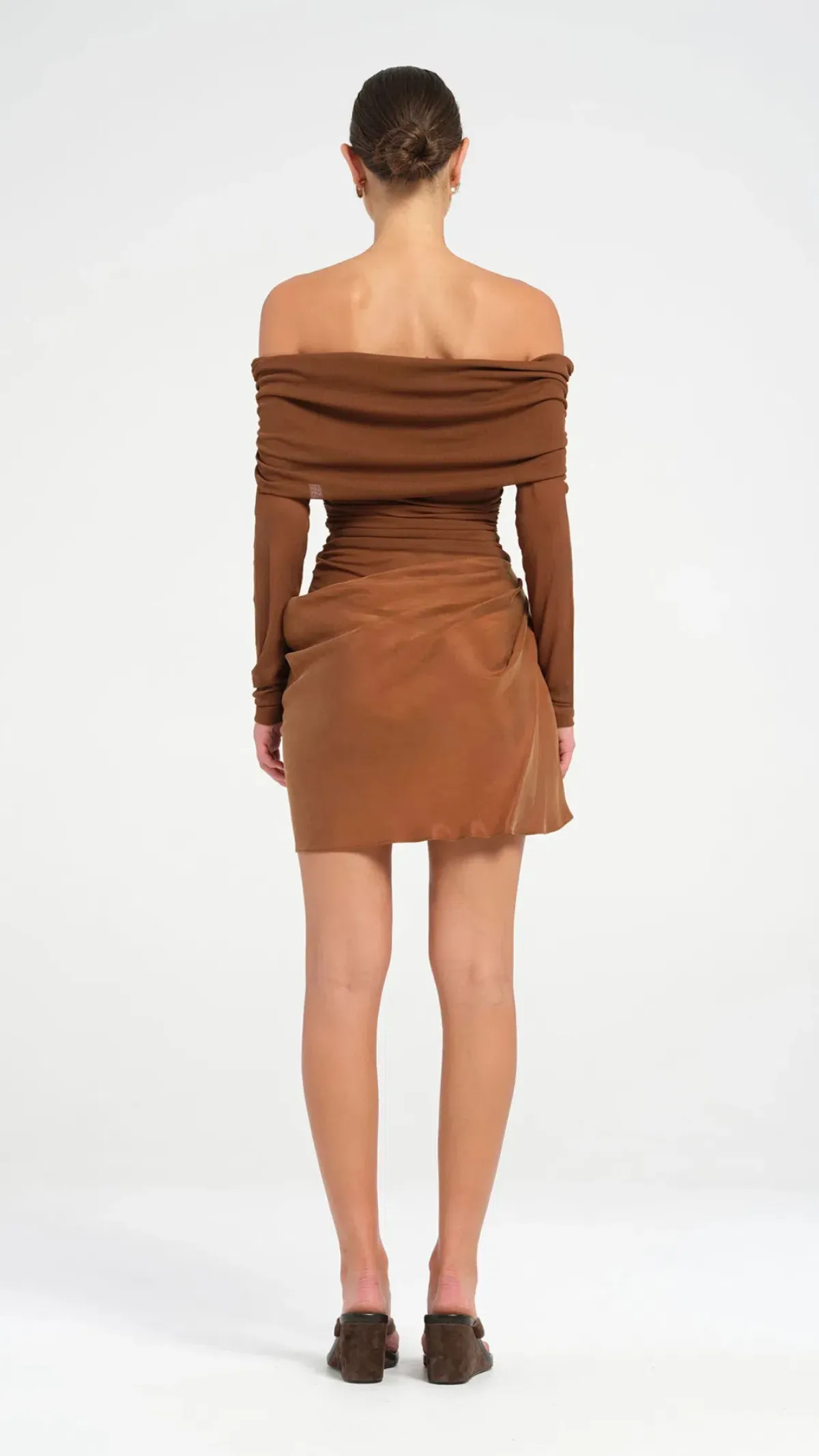 Benni Luca Mini Dress in Cocoa Size 10 - Image 3