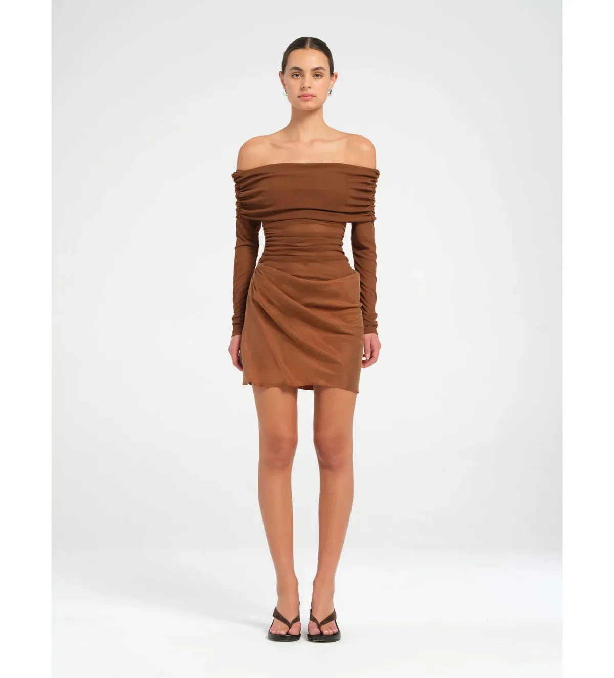 Benni Luca Mini Dress in Cocoa Size 10 - Image 1