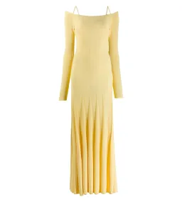 JacquemusLa Robe Maille Valensole Dress Yellow Size 8  for rent on The Volte - image 2