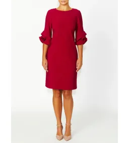 Anthea Crawford Rosie Flame Knee-Length Dress Red Size AU 14 for rent on The Volte - image 1