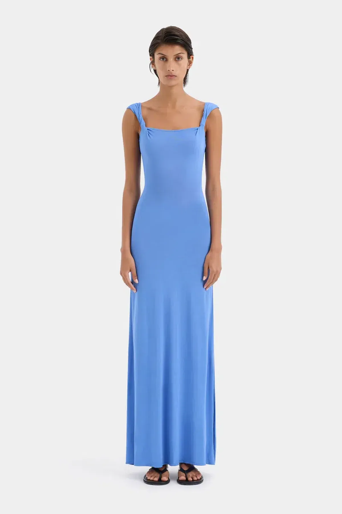 Sir The Label Valejo Halter Dress Blue Size 6 - Image 2