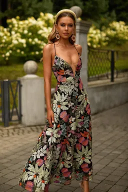 Alamour Odette Dress Floral Size 8 for rent on The Volte - image 2