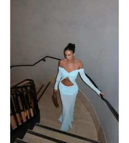 Natalie Rolt Emily Gown in Baby Blue Size 0 / AU 6 for rent on The Volte - image 1