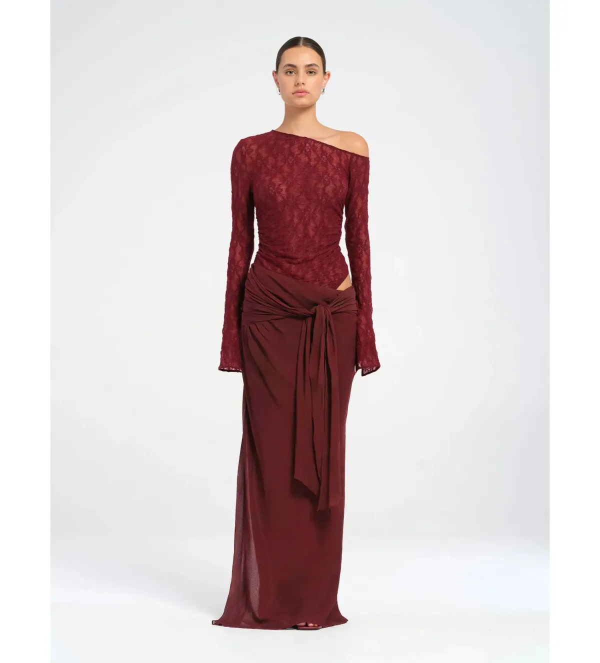 Benni Nova Maxi Dress in Maroon Size M/ AU 10 - Image 1