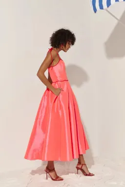 CeliaB Alma Midi Dress Orange Size 12 for rent on The Volte - image 2
