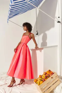 CeliaB Alma Midi Dress Orange Size 12 for rent on The Volte - image 6