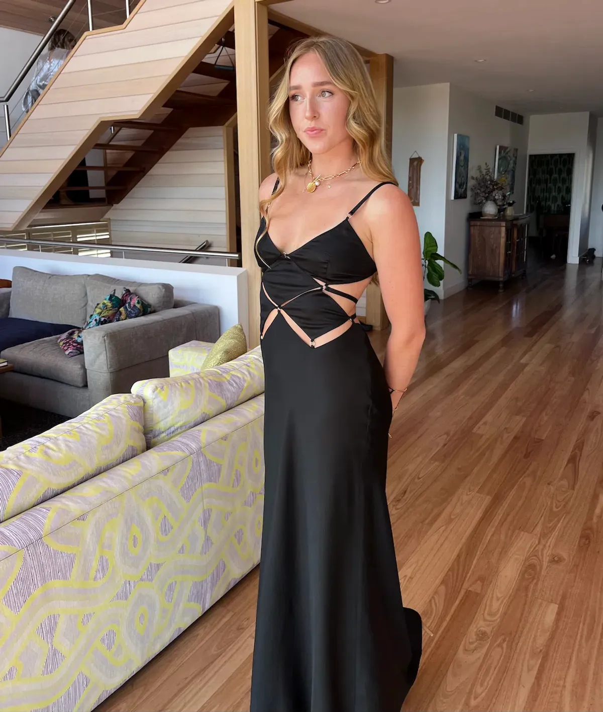 Bec & Bridge Diamond Days Strap Maxi Dress Black Size 10 - Image 6