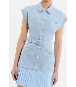 Rebecca Vallance Jonie Mini Dress Pale Blue Size 8 for rent on The Volte - image 2