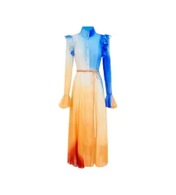Leo Lin Multicolour Katrina Butterfly Sleeve Midi Dress – Enigma Size AU 10 for rent on The Volte - image 4