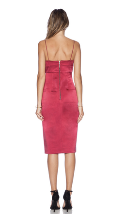 Nicholas Bra Midi Dress in Bordeaux size 6 for rent on The Volte - image 3