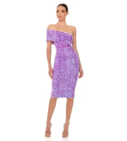 Eliya The Label Alyssa Dress in Purple Sequin Size M / AU 10 for rent on The Volte - image 1