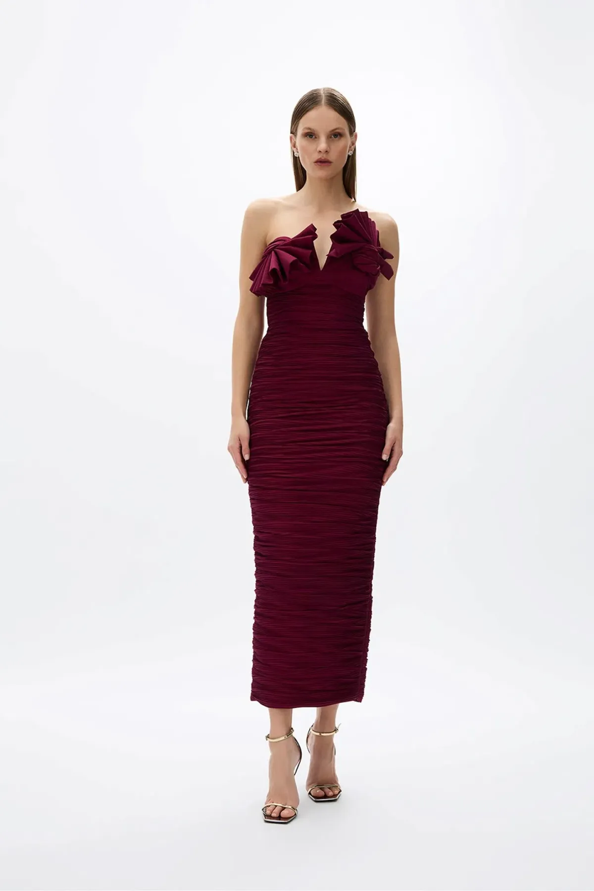 Rachel Gilbert Jensen Dress Merlot Size 10 - Image 1