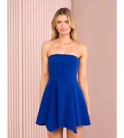 Pligrim Carrie Strapless Mini Dress in Cobalt Size 10 for rent on The Volte - image 2