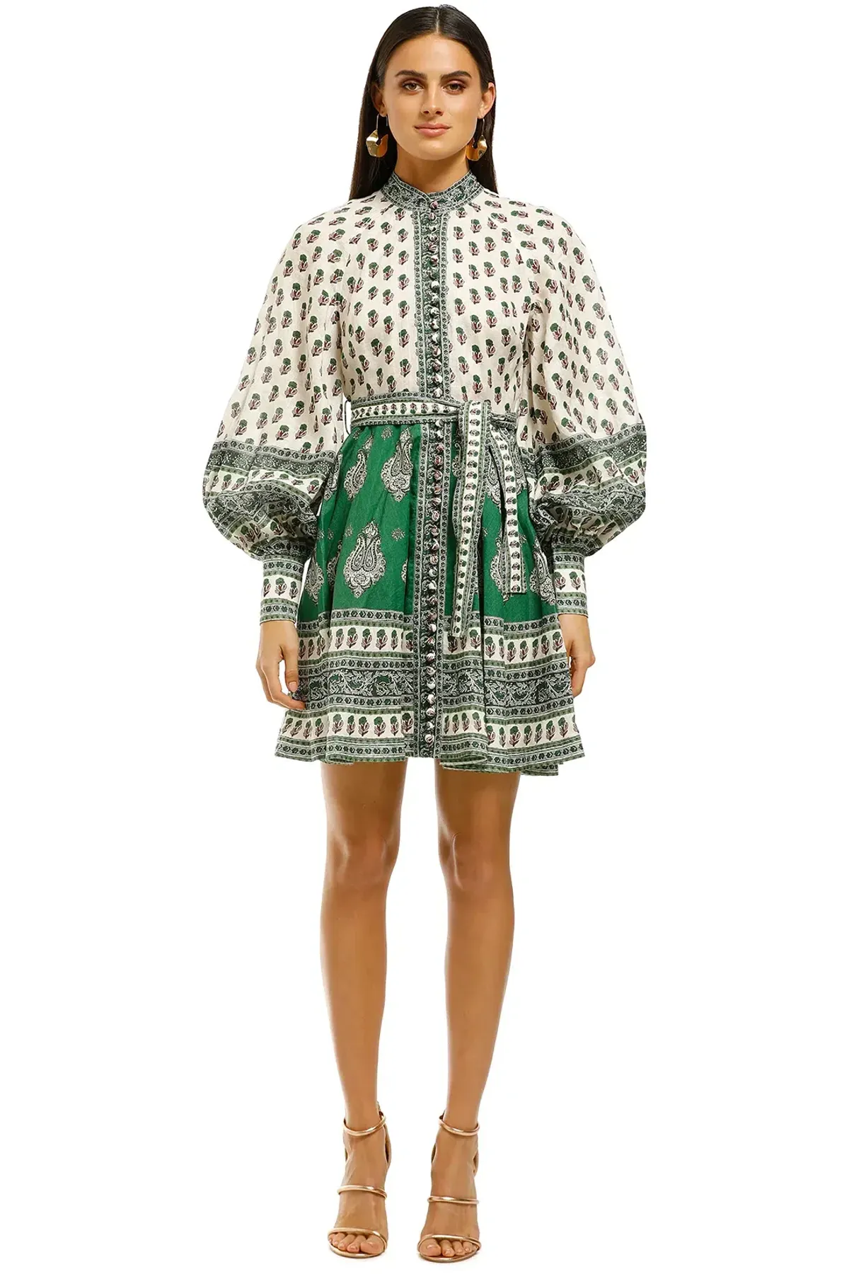 Zimmermann Amari Mini Dress Multi Print Size 10  - Image 1