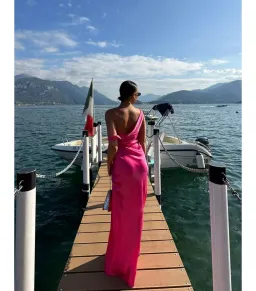 Natalie Rolt Monika Gown Neon Pink Size 0 / AU 6 for rent on The Volte - image 2