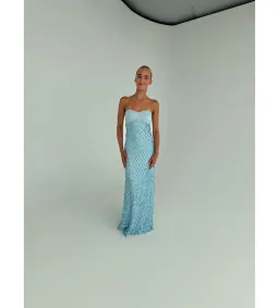 Manning Cartell Supreme Extreme Balconette Midi Dress Aqua Spritz Blue Size 8 for rent on The Volte - image 3