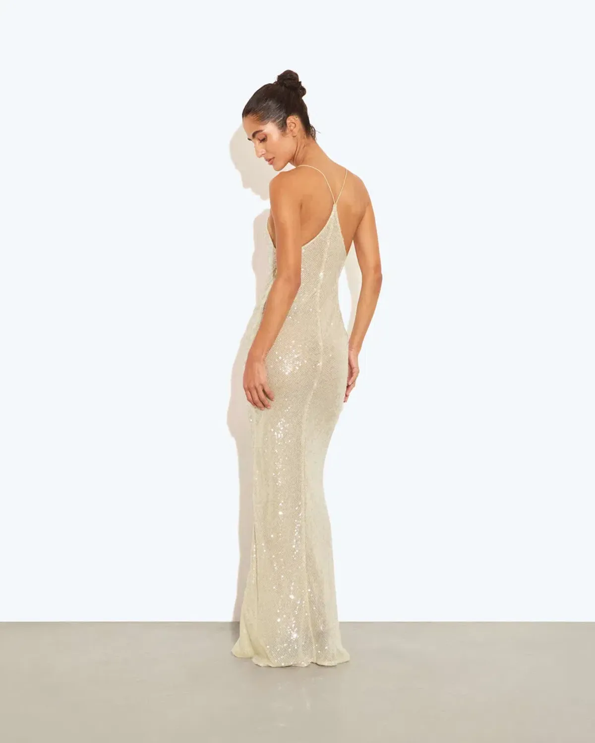 Rat and Boa Olympia Sequin Maxi Dress Gold Size XXS / Size AU 4 - Image 4