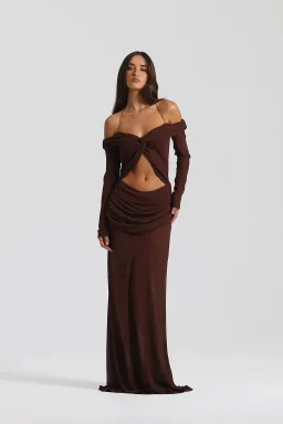 Natalie Rolt Emily Gown Espresso Size 1 / AU 8 for rent on The Volte - image 1