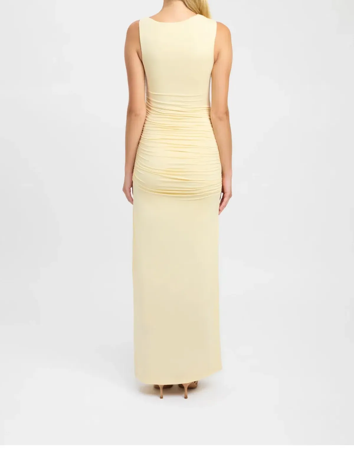 Kookai Alannah Maxi Dress Lemon Icing Size 12 - Image 2
