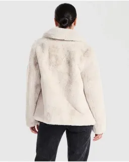 Ena Pelly Marni Faux Fur Jacket Bone Size AU 12 for rent on The Volte - image 2