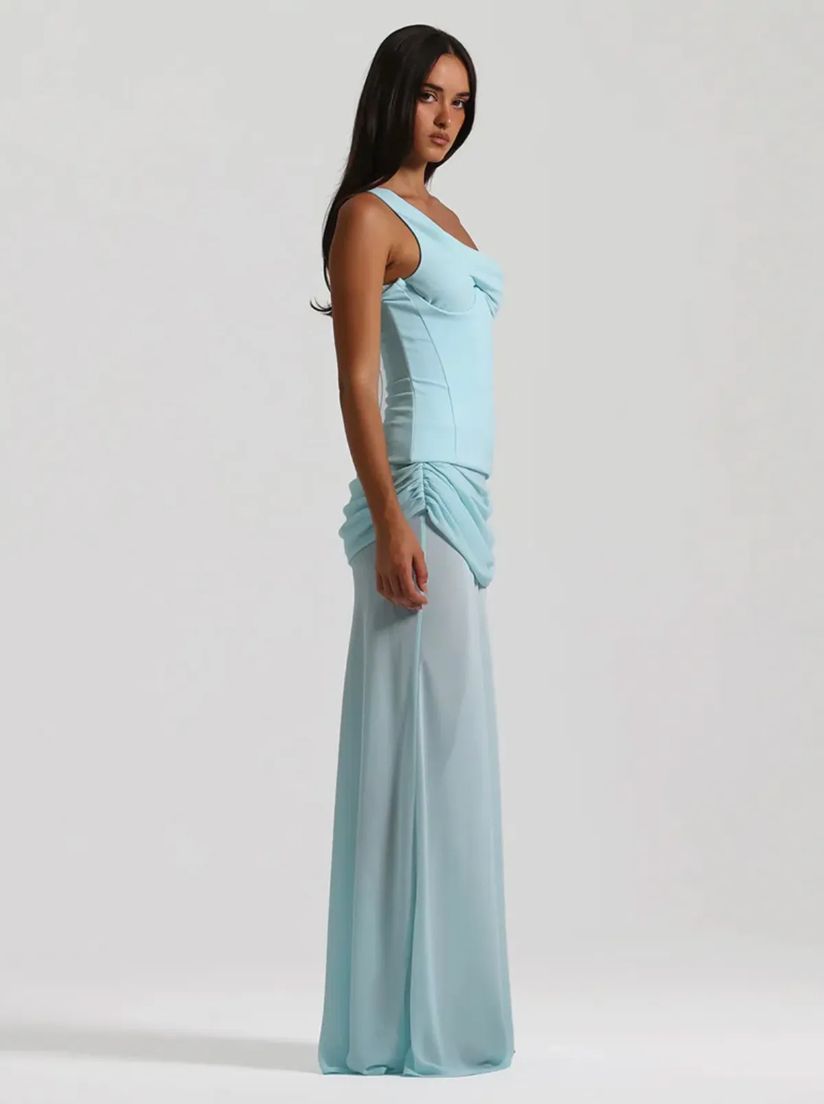 Natalie Rolt Cadence Gown in Blue  Size 1/ AU 8 - Image 4
